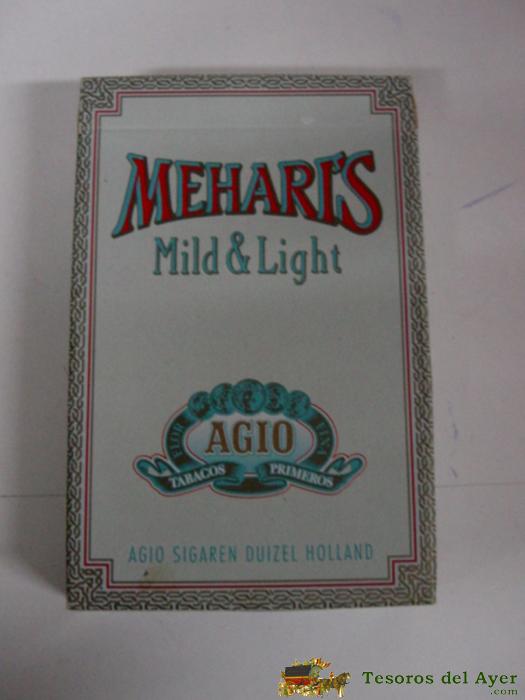 Antigua Baraja De Cartas - Baraja Poker - Con Publicidad De Meharis Mild & Light Tabacos - Carta Mundi - Belgium - Old Desk Card.
