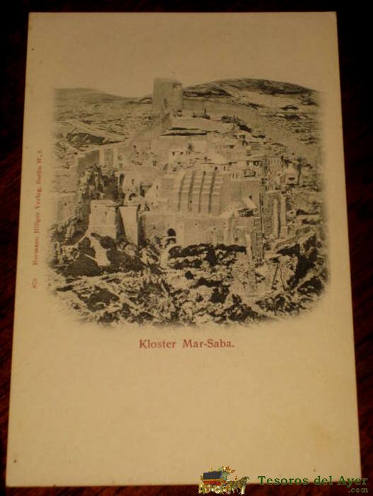 Antigua Postal De Kloster Mar-saba - Israel - 870 Hermann Hillger Verlag. Berlin W. 9 - No Circulada.