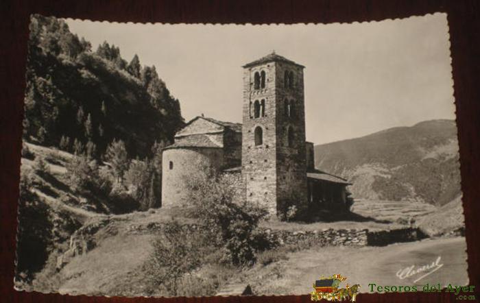 Antigua Foto Postal De Valls D� Andorra: Canillo. Esglesia Rom�nica. Fot. Claverol N� 919 . Sin C Ircular