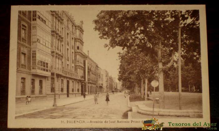 Antigua Postal De Palencia - Avenida De Jose Antonio Primo De Rivera - N� 16 - No Consta Editor