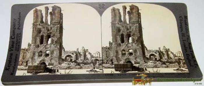Catedral En Ruinas - Ed. Keystone View Company - Made In U.s.a - Mide 18 X 9 Cms.