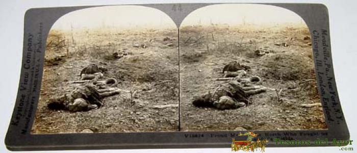 Hombres Muertos En El Norte - Ed. Keystone View Company - Made In U.s.a - Mide 18 X 9 Cms.