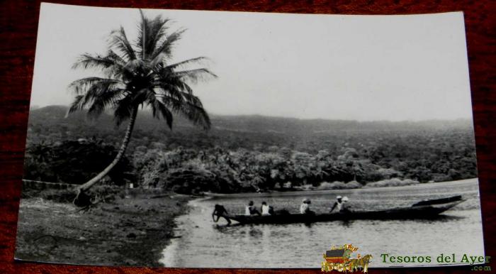  Antigua Foto Postal Guinea Ecuatorial Espa�ola - Playa N. 203 - No Circulada - Foto California, Bata.