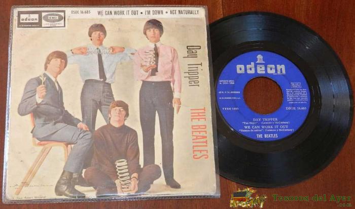 The Beatles - Disco De Vinilo - Day Tripper / I M Down / We Can Work It Out / Act Naturally - Ep 45 Rpm - Ed. Odeon - Emi ( Dsoe 16.685 ) - Espa�a 1966.