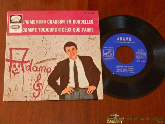 Adamo - Antiguo Disco - Ep Jaime 1965 - Emi  Epl 14.233 - Jaime - Chanson En Rendelles -comme Toujours - Ceux Que Jaime - E.p. 45 R.p.m.