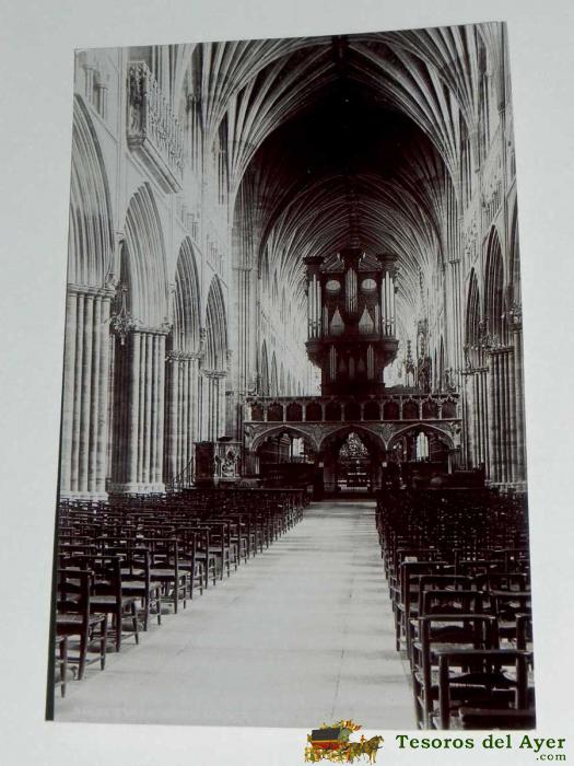 Antique Photo Postcard - England - Exeter Cathedral Nave E. - P.c. - 34488 - Non Circulate - United Kingdom