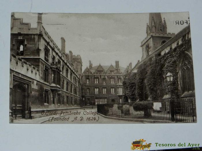Antique Postcard - England - Oxford -pembroke College - F. Frith & Co. - 48620a - Circulate - United Kingdom