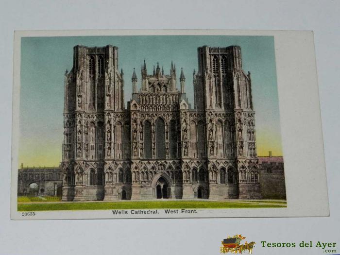 Antique Postcard - England - Wells Cathedral - West Front - Has No Editorial - 20635 - Non Circulate - United Kingdom