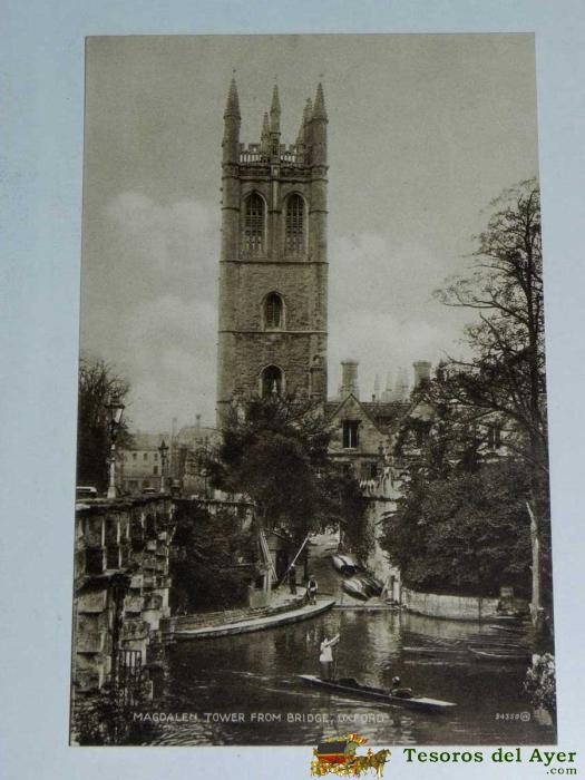Antique Postcard - England - Oxford - Magdalen Tower From Bridge - Valentine,s - 94350 - Non Circulate - United Kingdom