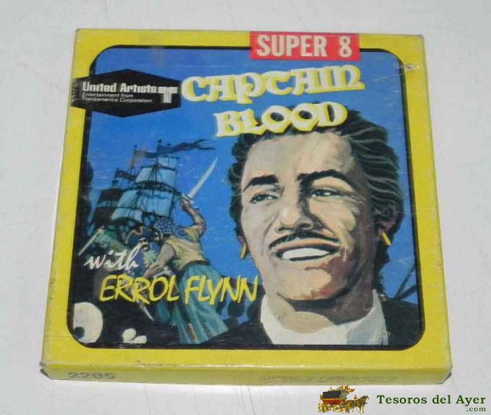 Pelicula Super 8 - Captain Blood, Errol Flynn - United Artists.