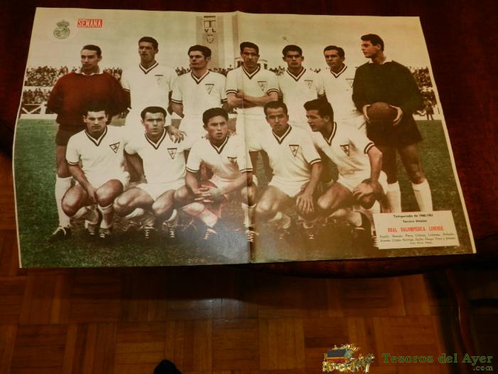 Antiguo Cartel O Poster Del Equipo De Futbol Real Balompedica Linense - Editado Por Semana. A�os 1960-61. Medidas 51,0 X 33,5 Cms