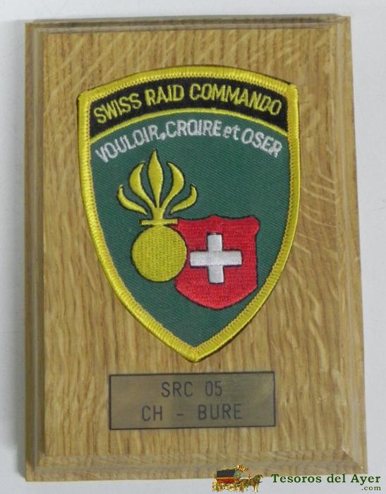 Antigua Metopa De Swiss Rais Commando, Src 05 Ch - Bure, Mide 15 X 11 Cms.
