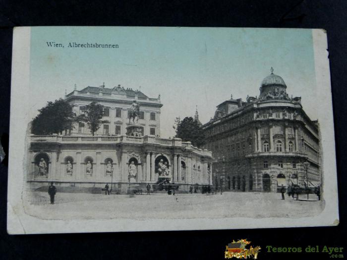 Antigua Postal, Viena, Albrechtsbrunnen, Circulada