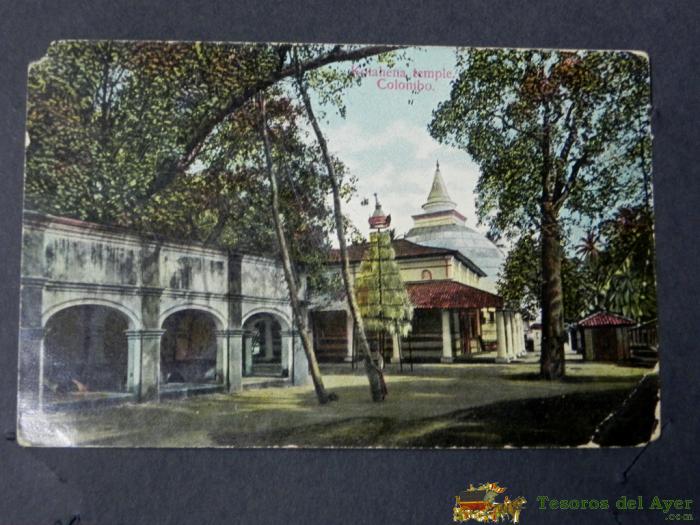 Antigua Postal, Colombo, Templo Kotahena, Circulada