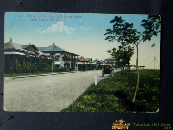 Antigua Postal, Manila, Fuerte William, Circulada