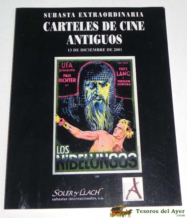 Antiguo Catalogo Subasta Extraordinaria Carteles De Cine Antiguos, 13 De Diciembre 2001, Casa De Subastas Soler Y Llach, 419 Fotos De Carteles.