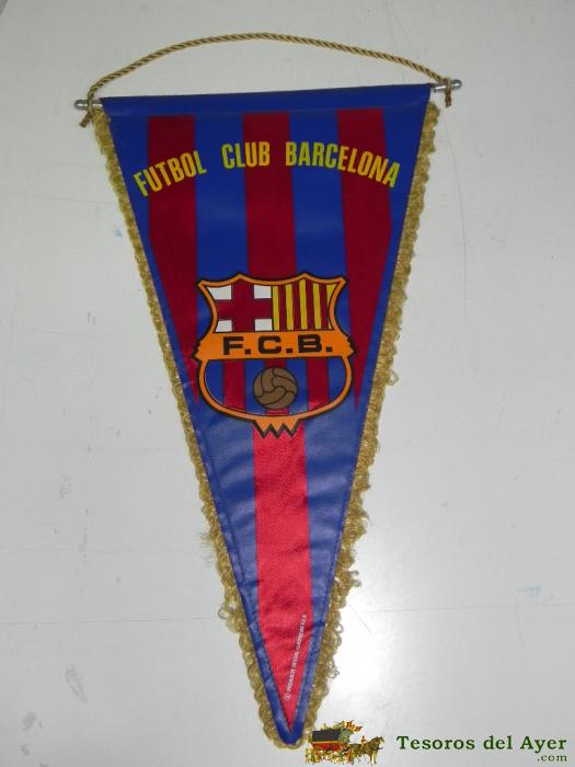 Antiguo Banderin, Futbol Club Barcelona, Mide 48 Cms De Largo Aprox.