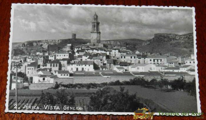 Antigua Foto Postal De Jerica (castellon) Vista General - 2 - Escrita