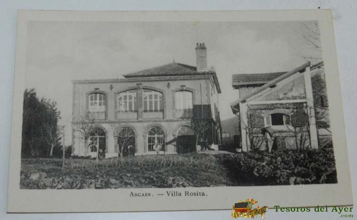 Antigua Postal De Ascain (francia) Villa Rosita, Sin Circular