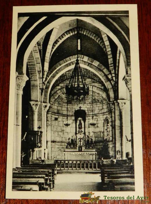 Antigua Foto Postal De Estibaliz, Vitoria, Interior De La Basilica, Huecograbado Fournier, No Circulada.