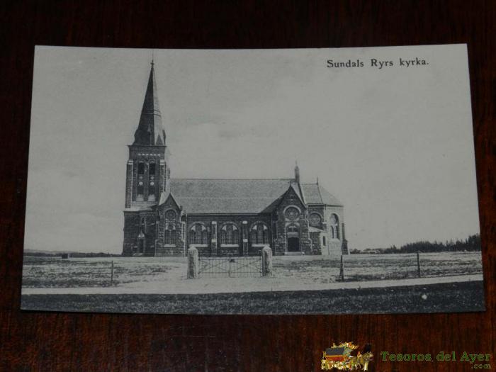 Antigua Foto Postal, Stromstad, Sundal Ryrs Iglesia, Gammalt Foto Vykort, Stromstad, Sundals Ryrs Kyrka, Ocirkulerade