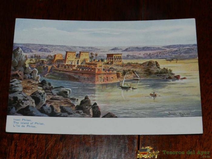 Antigua Foto Postal, Isla De Philae, Sin Circular, Old Photo Postcard, The Island Of Philae, Uncirculated