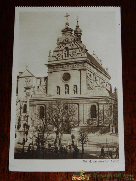 Antigua Foto Postal, Lviv, Iglesia, Circulada, Lwow, Nkosciol, Circulated