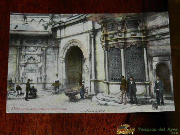 Antigua Foto Postal, Estambul, Calle Nori Osmani, Sin Circular, Stamboul, Rue Nori Osmanie, Uncirculated