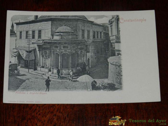 Antigua Foto Postal, Constantinopla, Fuentea Bagtche-kapou, Sin Circular, Constantinople, Fontaine A Bagtche-kapou, Uncirculated