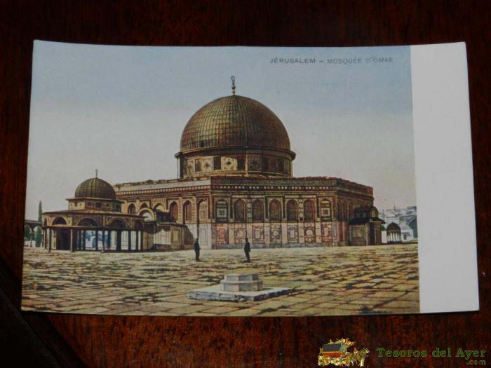 Antigua Foto Postal, Jerusalem, Mezquita De Omar, Sin Circular,  Jerusalem, Mosquee D,omar, Uncirculated