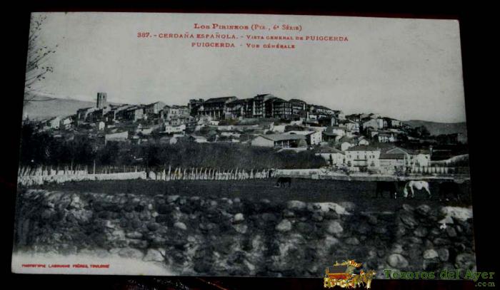 Antigua Postal De Los Pirineos, Cerda�a Espa�ola, N. 387, Ed. L.f. Circulada.