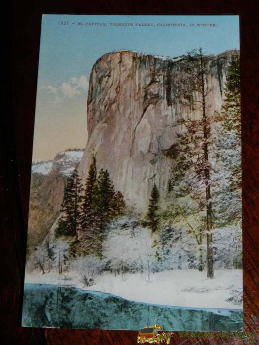 Antigua Postal, Yosemite Valley, El Capitan, No Circualda, Old Postcard, Yosemite Valley, El Capitan, Uncirculated
