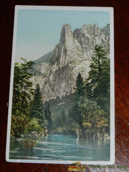 Antigua Foto Postal, Yosemite Valley, Roca Del Centinela, No Circualda, Old Photo Postcard, Yosemite Valley, Sentinel Rock, Uncirculated