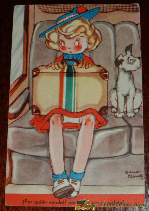 Antigua Postal De Mari Pepa, Ilustraodra Maria Claret, Serie E Num. 8 - Escrita