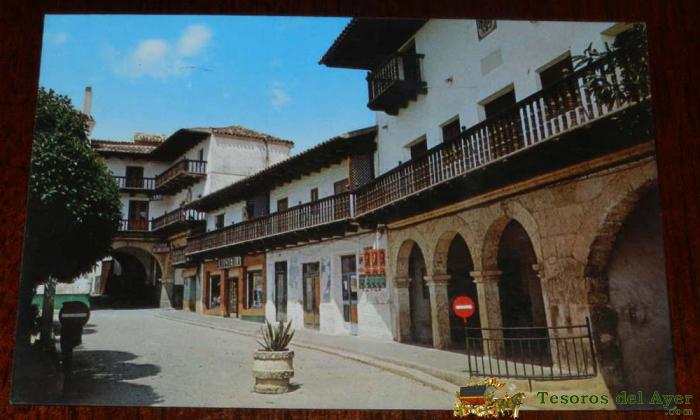 Antigua Foto Postal De Tarazona De La Mancha,  Albacete, Balconada, Arcos La Capulla, N. 1, Circulada, Exclusiva Jose Picazo Tebar.
