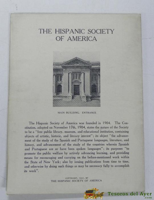 The Hispanic Society Of America Building, 1931, 12 Hojas, Se Despliega En Cartel, Cada Pagina Mide 19 X 14 Cms. Muy Ilustrado, 