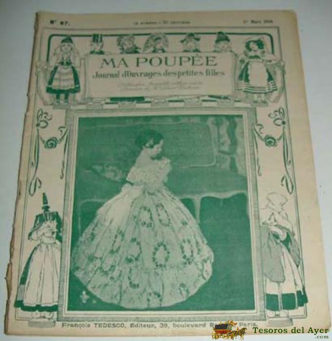 Antigua Revista De Ni�as Y Mu�ecas - Ma Poupee N� 87 - 1914 - En Frances - Journal D�ouvrages Des Petites Filles 24 Paginas - Mide 27 X 22 Cms.