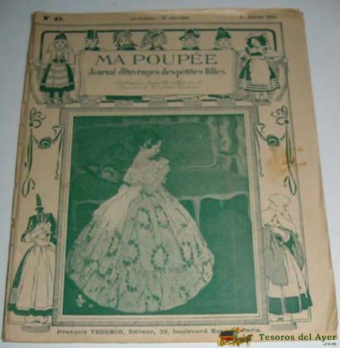 Antigua Revista De Ni�as Y Mu�ecas - Ma Poupee N� 85 - 1914 - En Frances - Journal D�ouvrages Des Petites Filles 24 Paginas - Mide 27 X 22 Cms.
