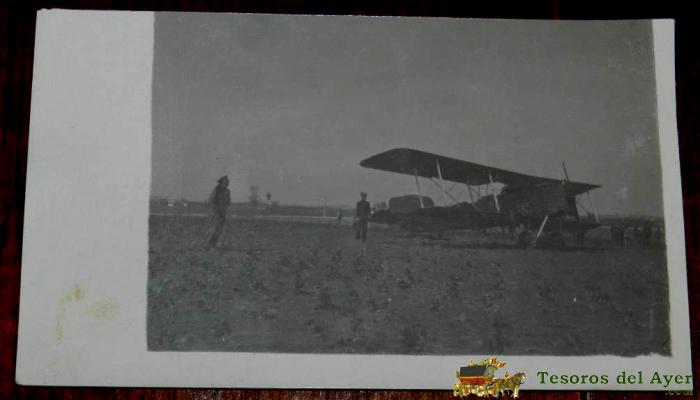 Antigua Foto Postal De Avion En Linares, Jaen, A�o 1924, No Circulada, No Pone Editorial. Ligeramente Recortada Por La Parte Superior.