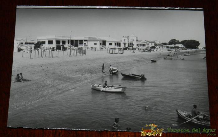 Antigua Foto Postal De Huelva, N. 34, Playa De Punta Umbria, Ed. Garcia Garrabella, No Circulada.