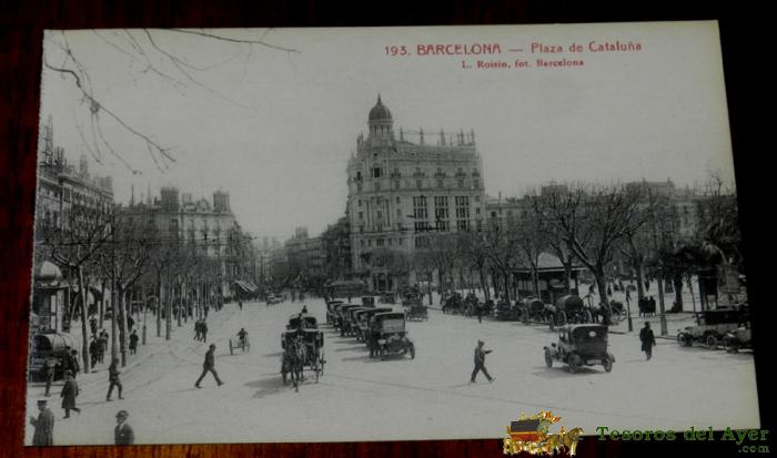 Antigua Postal De Barcelona, Plaza De Catalu�a, Roisin 193, Sin Circular
