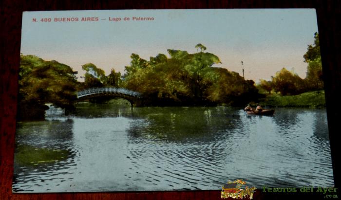 Antigua Postal De Buneos Aires (argentina), Lago De Palermo, Edicion Z. Fumagalli 489, Sin Circular