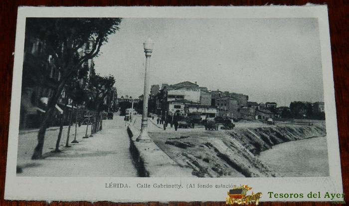 Antigua Postal De Lerida, Calle Gabrinetty, Ed. Paya, No Circulada.