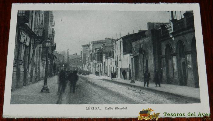 Antigua Postal De Lerida, Calle Blondel, Ed. Paya, No Circulada.