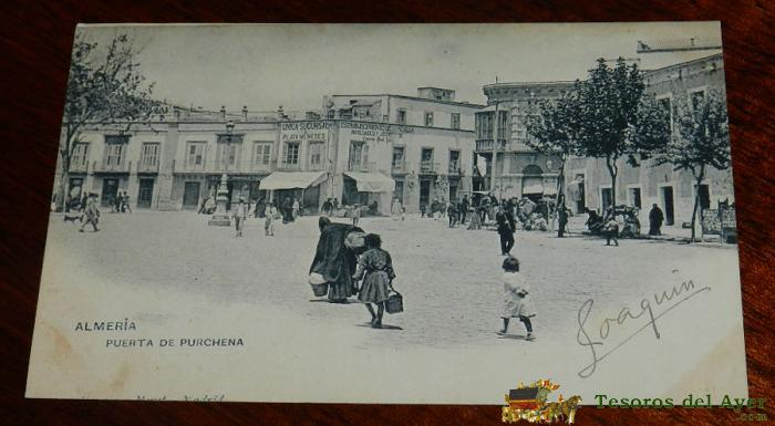 Antigua Postal De Almeria, Puerta De Puerchena, Hauser Y Menet, Madrid, No Circulada, Escrita, Sin Dividir.