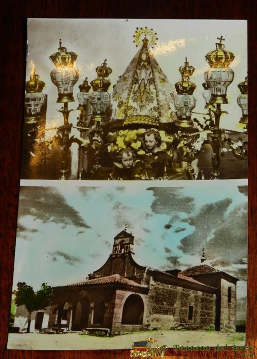 Antigua Foto Postal De Oropesa (toledo) Virgen De Pe�itas Y Ermita, Ed. Fernandez 21, Escrita