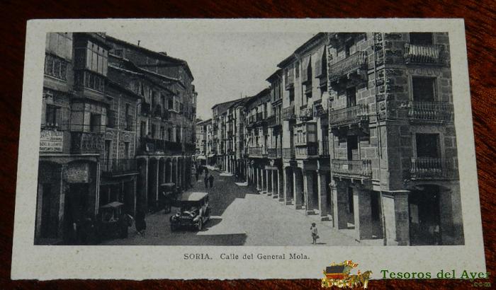 Antigua Postal De Soria, Calle Del General Mola, Ed. M. Arribas, No Circulada. 