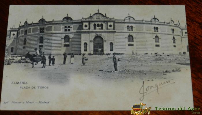 Antigua Postal De Almeria, Plaza De Toros, Ed. Hauser Y Menet, N. 598, No Circulada, Escrita.