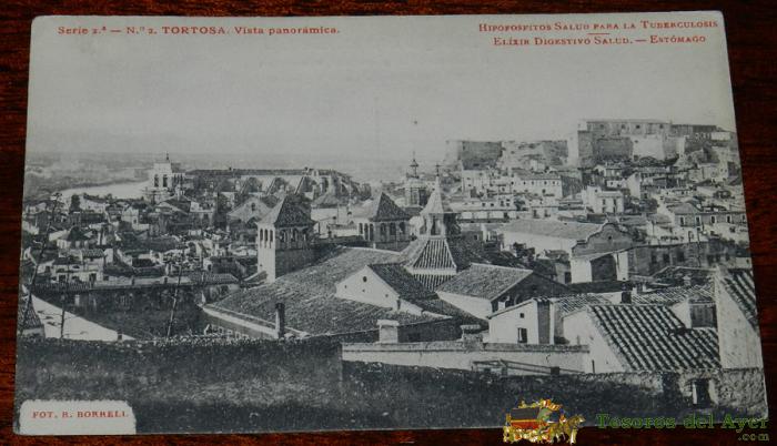 Antigua Postal De Tortosa (tarragona): Vista Panoramica (foto R.borrell, Serie 2, Num.2), Sin Circular