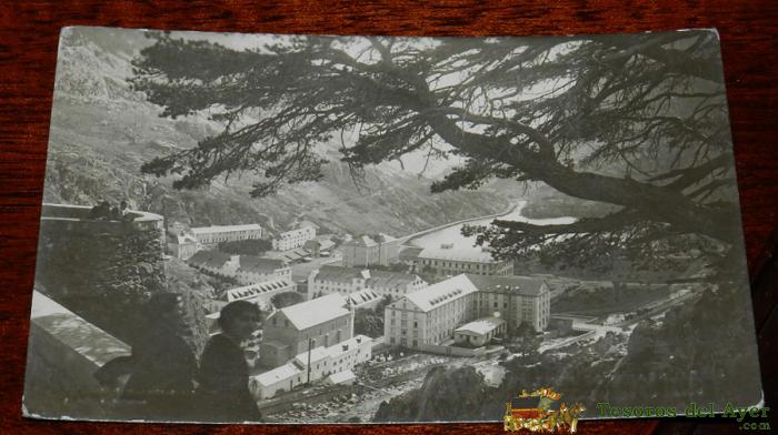 Antigua Foto Postal Del Balneario De Panticosa, Huesca, Desde La Cascada Del Pino, Fotografia Llanas, No Circulada.